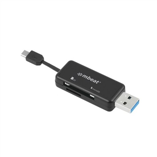 mbeatÂ Ultra dual USB 3 0 reader for PCs Smartphon-preview.jpg